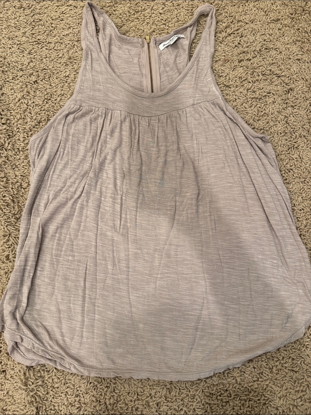 Light Taupe Sleeveless Scoop Neck Tank Top